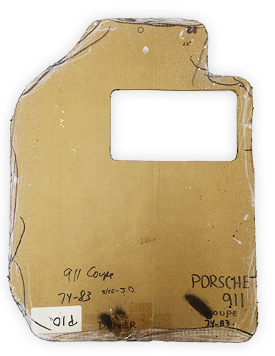 Porsche 911 Car Mat Template Pattern