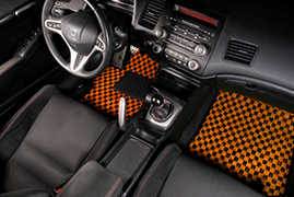 2009 Honda Civic Si - Chequers #106 Black & Orange