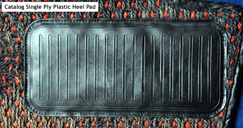 Showing knock off cocomats heal pad which buckle up and crack.