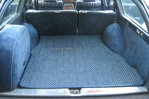 Blue and White Coco #14 in a Mercedes-Benz W123