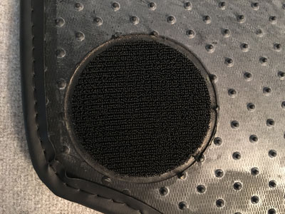 The four different parts that make up a cocomat floor mat.