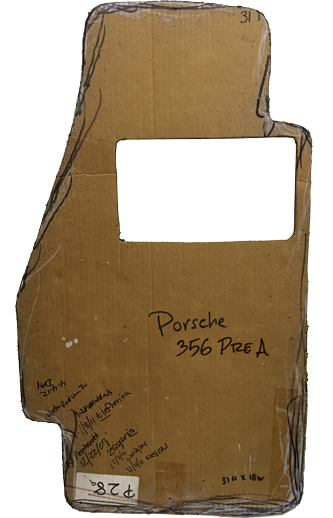 Porsche 356 Car Mat Template Pattern